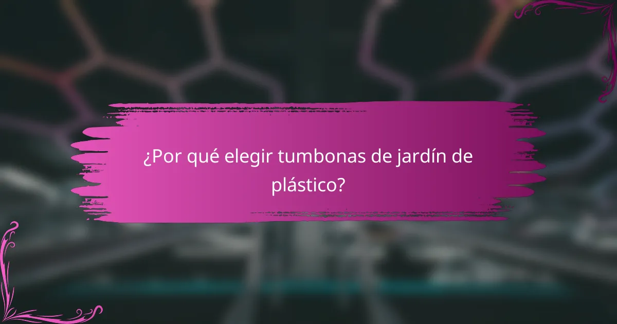 ¿Por qué elegir tumbonas de jardín de plástico?